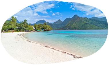 Air Tahiti Nui plage de Taahiamanu Moorea