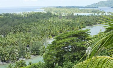 Huahine vue aérienne Huahine vue aérienne