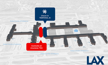 Mappa 3D dell’aeroporto di LAX